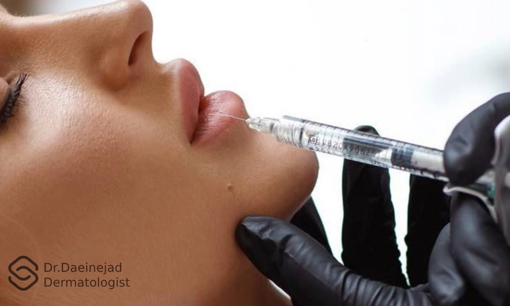 تزریق ژل به لب های یک خانم | تزریق فیلر