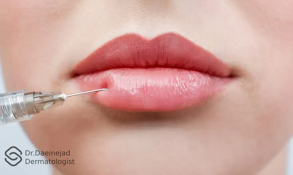 مدل ژل لب طبیعی روی لب های یک حانم