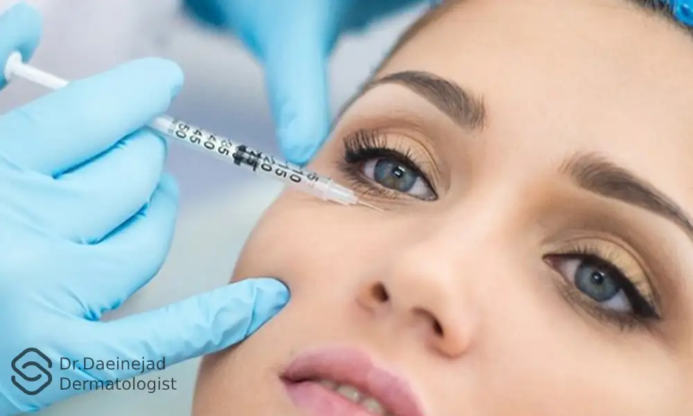 ماساژ بعد از تزریق ژل زیر چشم