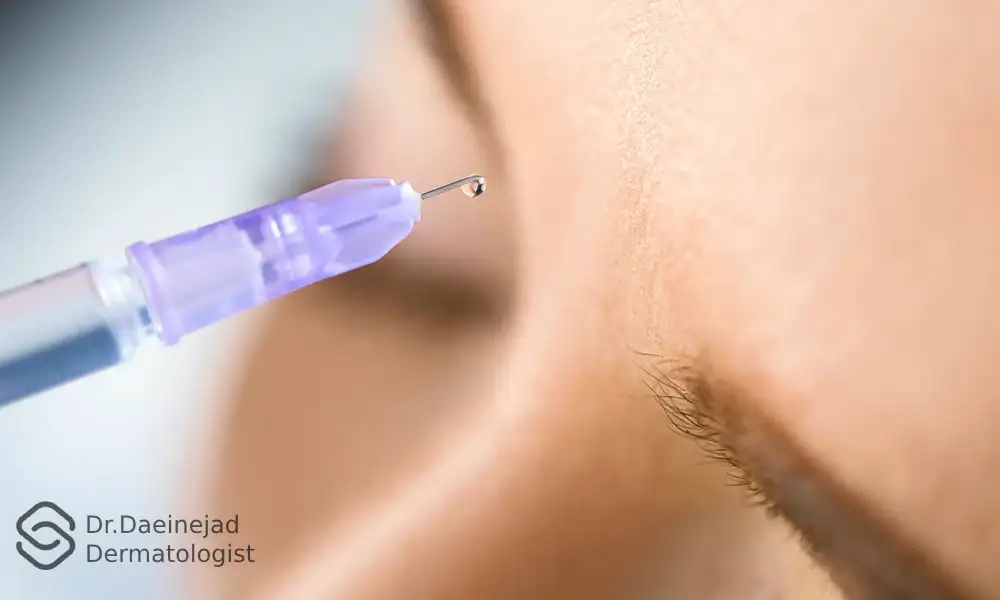 تزریق بوتاکس کره ای بع خط اخم